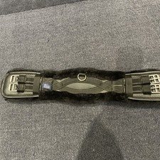 Shires Black Fleece Lined Double Elastic Dressage Girth. 24”