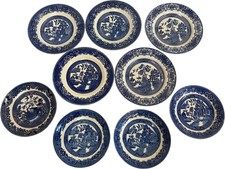 Vintage Blue Willow Pattern Side Plate Set of 9 Ceramic Plates (various Brands)