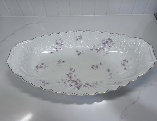Antique oval serving dish pink - oval,