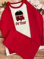 Henry or Hetty hoover vacuum pyjamas, pj's, embroidered & personalised with name