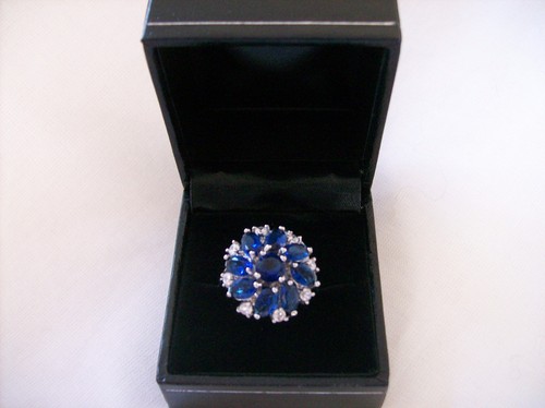 Blue white sapphire quartz - blue, &