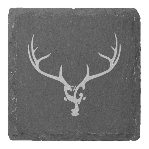 Stag word art coaster - coaster, sets