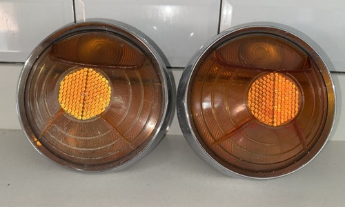 Pair vintage lucas l570 amber - pair,
