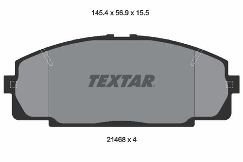Front brake pad set - pad, fits