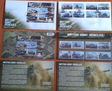 British Army Vehicles Presentation Pack + Presentation Mini Sheet 2 Matching FDC