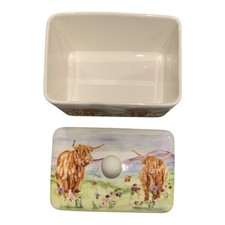 Highland Cows Butter Dish