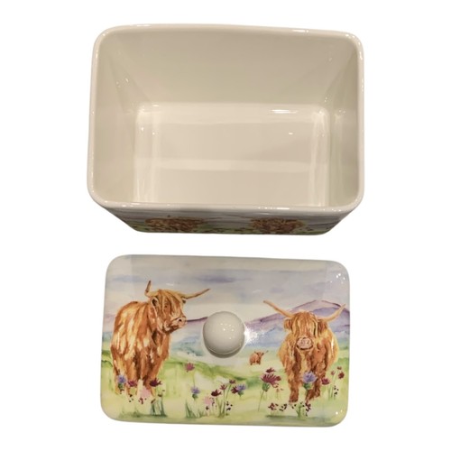 Highland cows butter dish - butter,