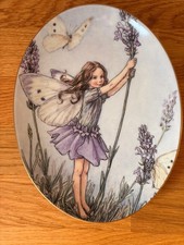 FLOWER FAIRIES  ROYAL WORCESTER OVAL PLATE THE LAVENDER FAIRY 1998 