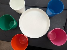 Childrens kids cups and plate set bundle multicolours  