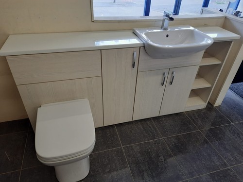 White avola bathroom fitted - bathroom,