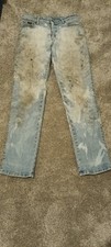 Vintage Wrangler Jeans 30 Waist, 32 Leg. Biker Punk Bleachers Bleached Oil Stain