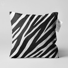 Zebra Cushion Cover with Black