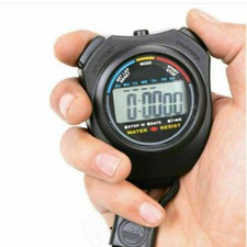 Digital Handheld Sports Stopwatch Stop Watch Timer Alarm Counter UK Seller