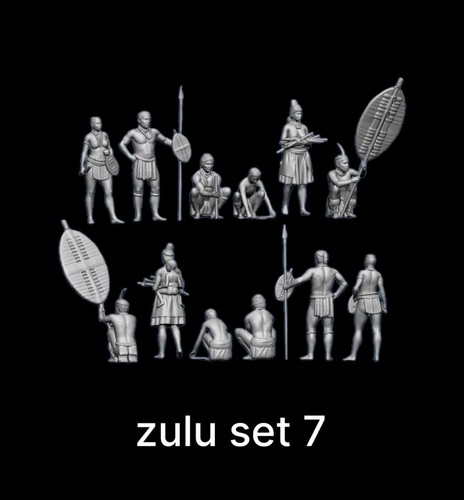 54mm zulu set people - set,