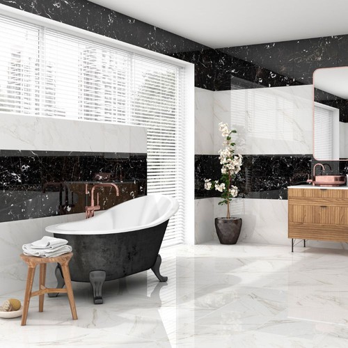 Calacata black marble wall - calacata,
