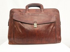 Vintage The Bridge Briefcase Leather brown bag document case 