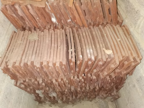 350 plain roof tiles - ~, clay