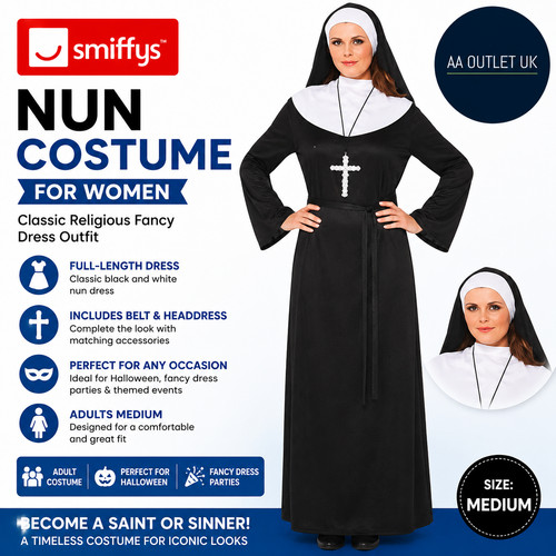 Smiffys nun costume for - smiffys,
