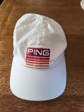 Ping Embroidered White Golf Baseball Cap 110 FlexFit Tech Adjustable Fastening