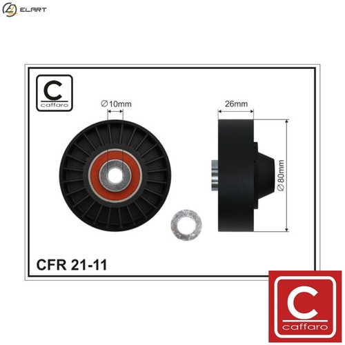 Deflectionguide pulley vribbed - deflectionguide,