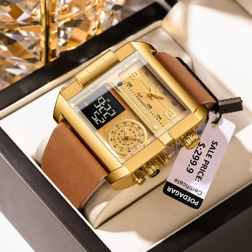 Mens chronograph leather - mens,