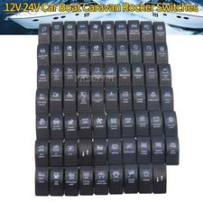 Car Boot Carling Dual LED Backlight Rocker Switch SPST ON-OFF 12/24V New