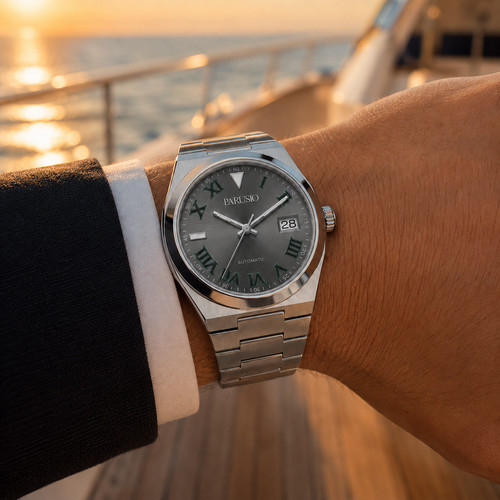 Parusio automatic watch grey - parusio,