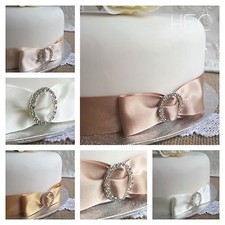 Satin Bow & Diamante Buckle