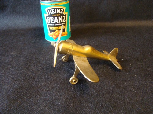 Brass propeller plane - plane, aircraft