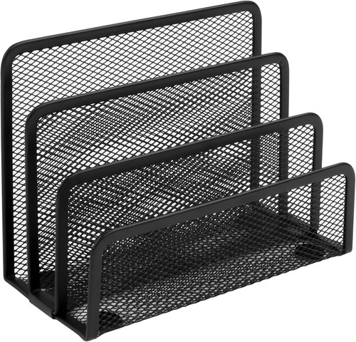 Black wiremesh letter holder - black,