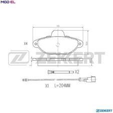 BRAKE PAD SET DISC BRAKE BS-2939 FOR FIAT 500 PANDA/CLASSIC  FORD  CHEVROLET