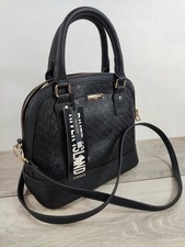 River Island Black Monogram Medium Handbag Crossbody Tote Bag New