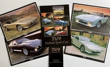 Bundle of 1984 -1985 Car Sales Brochures  & Price List for TVR 280i 350i 390SE