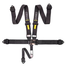 RSA 3 Inch 5-Point NASCAR Style Brisca Oval Autograss Safety Harness - Black