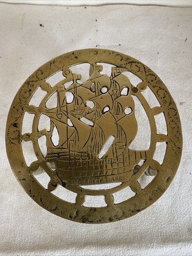 Vintage brass trivet the - brass, “the