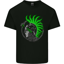 Athena Warrior With a Snake Greek Mythology Kids T-Shirt Boys Girls