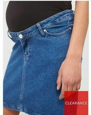 V Womens Maternity Denim Skirt