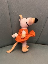 Vintage Maisy Mouse White Plush Soft Toy Walker Books Red Dress 4”