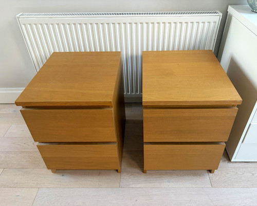 Pair ikea malm bedside - pair, tables