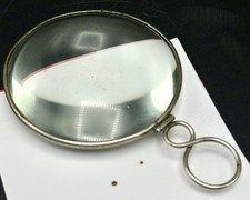 Antique Victorian Burning Glass Large Hand Held Magnifying Glass Convex Lens