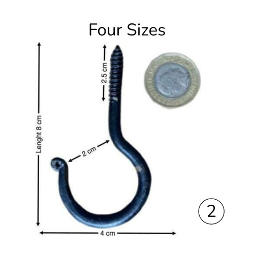 Black cup hooks screw hook - cup,