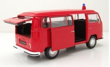 VW T2 Fire Bay Campervan 1972 Welly 1:24 G Scale Diecast Model Bus Van