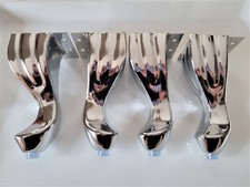 Set of 4 Chrome Legs, Queen