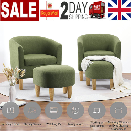 Green padded fabric linen - green,