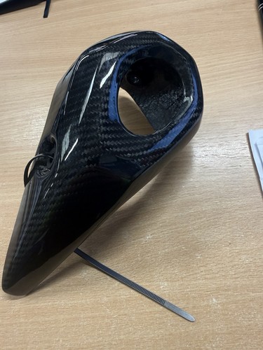 Used carbon exhaust cover - carbon,