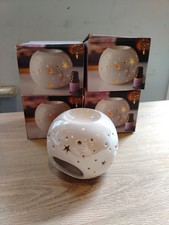 Iridescent Star Oil Burner & Wax Warmer White Home Decor Aromatherapy Gift