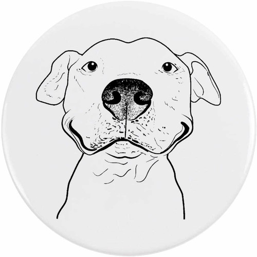 Pit bull smile button - smile',