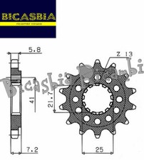 13763 - Sprocket P520 Z16 for Triumph 800 Tiger XC XCA XCX XR XRT XRX Low