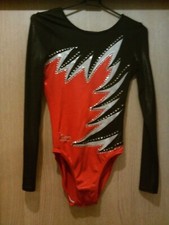 gymnastic leotard long sleeve size AXS  adult extra small. by Quatro leotards.