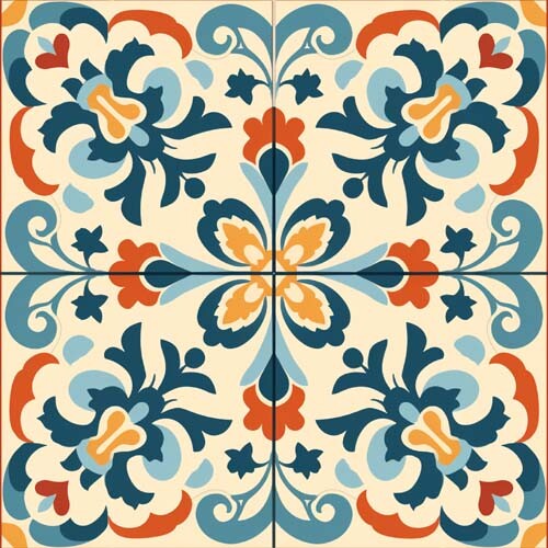 40x spanish tiles - tiles, peel